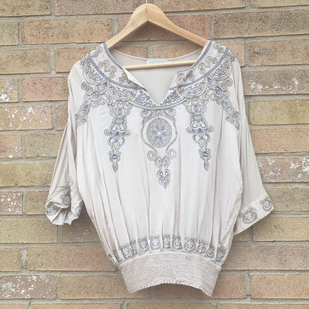 Boho, embroidered blouse